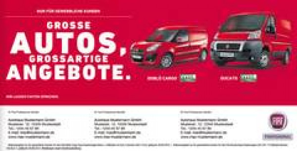 Aktionsmodelle Easy - Fiat Ducato "Easy" 250.SLG.1 / Fiat Doblò Cargo "Easy" 263.112.0