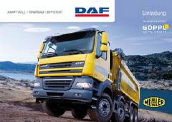 DAF Trucks Deutschland und Meiller Kipper auf der BAUMA 2013